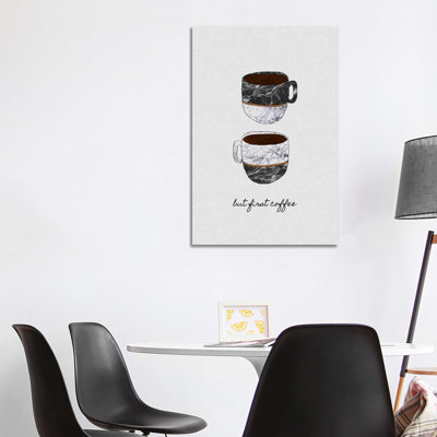 But First Coffee by Orara Studio - Wrapped Canvas Print