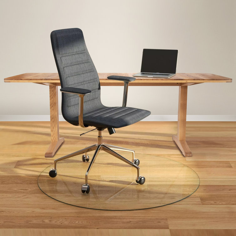 Tapis de chaise de bureau rond pour plancher de bois franc