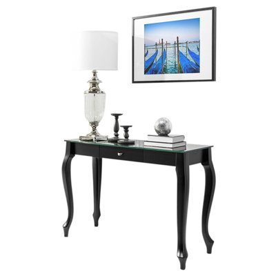 Kynlee 110cm Glass Top Console Table
