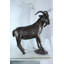 Statue de chèvre en aluminium avec cornes courbées de style bronze Nifao - 35 po x 15 po x H 39 po