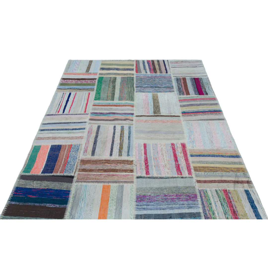 Aalyia Hand Knotted Hand Knotted Gray Area Rug