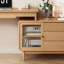 Bureau et commode multifonctionnels en L en bois massif avec commode-65808965