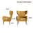 Wingback Chair Soft Upholstered Modern Accent Chair