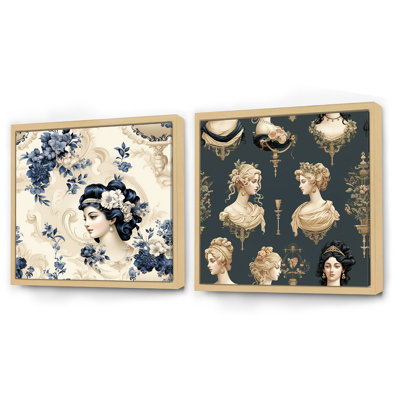 Blyth - Ensemble de 2 collages carrés abstraits