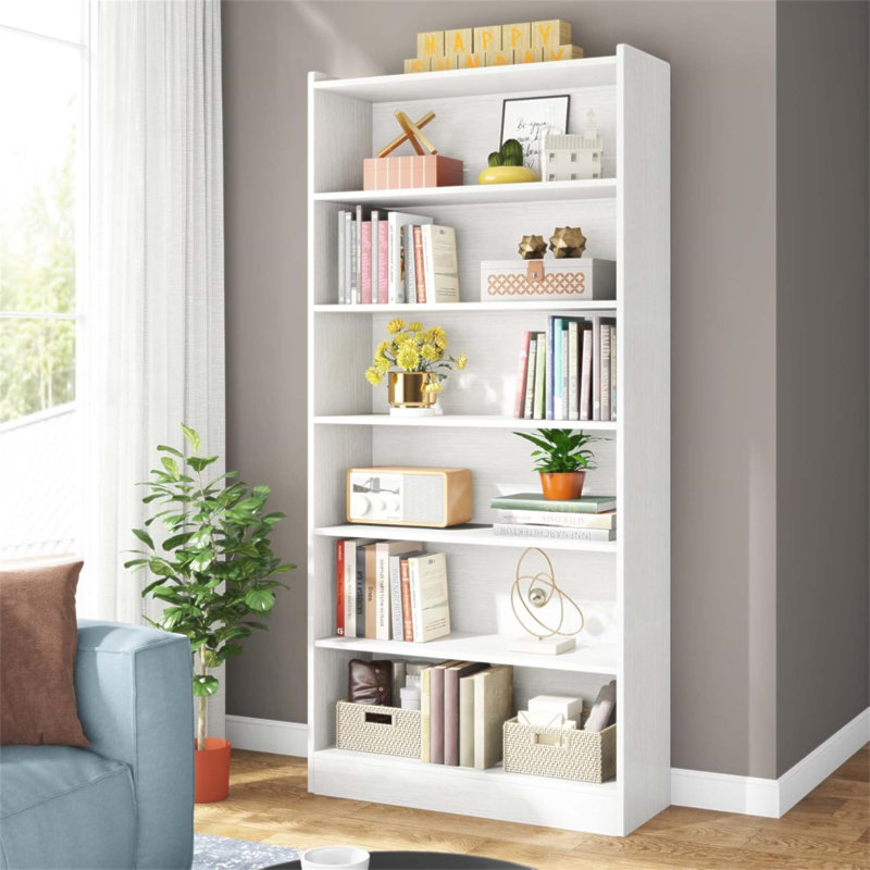 7-Tier Modern Library Bookshelf With Spacious Storage For Living Room, Office, And Bedroom, Perfect For Organizing And Displaying