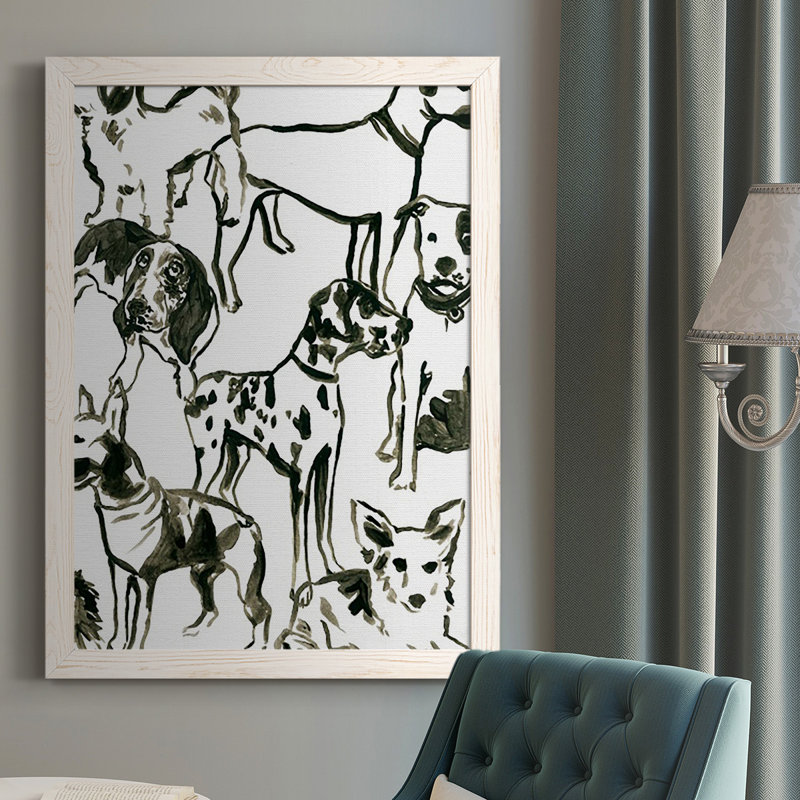 Canine Collage II " Canine Collage II ", White, 37.5" H x 27.5" W x 1" D