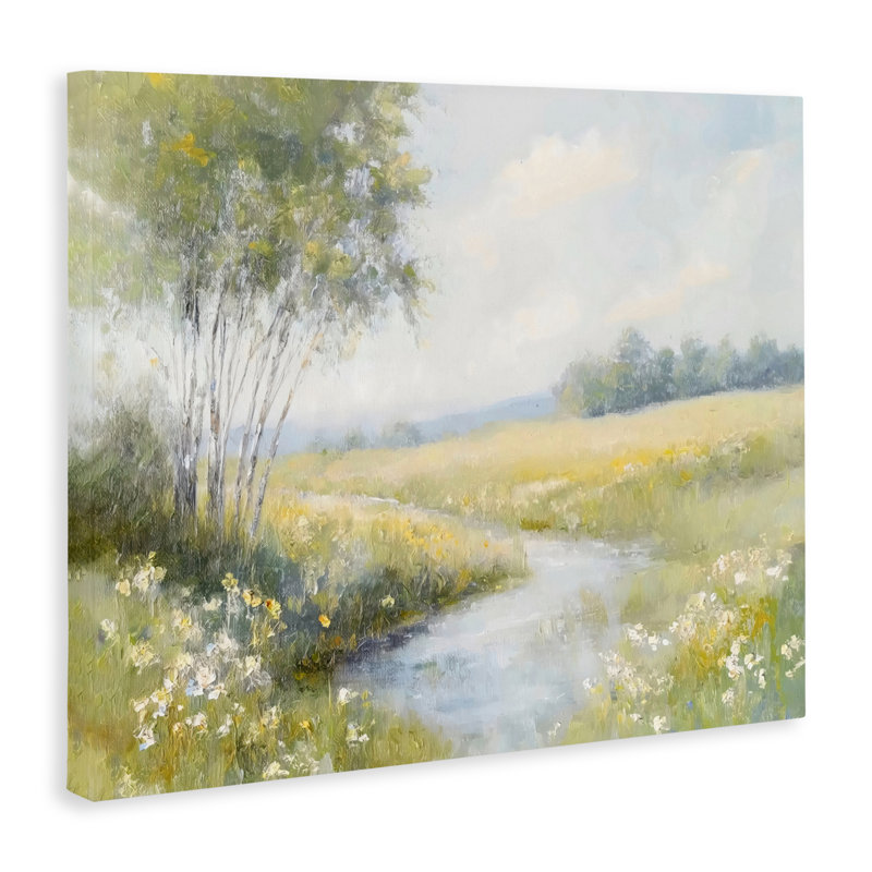 Toile Tranquil River Stream, design par Creative Studio, H 16 po x l 20 po