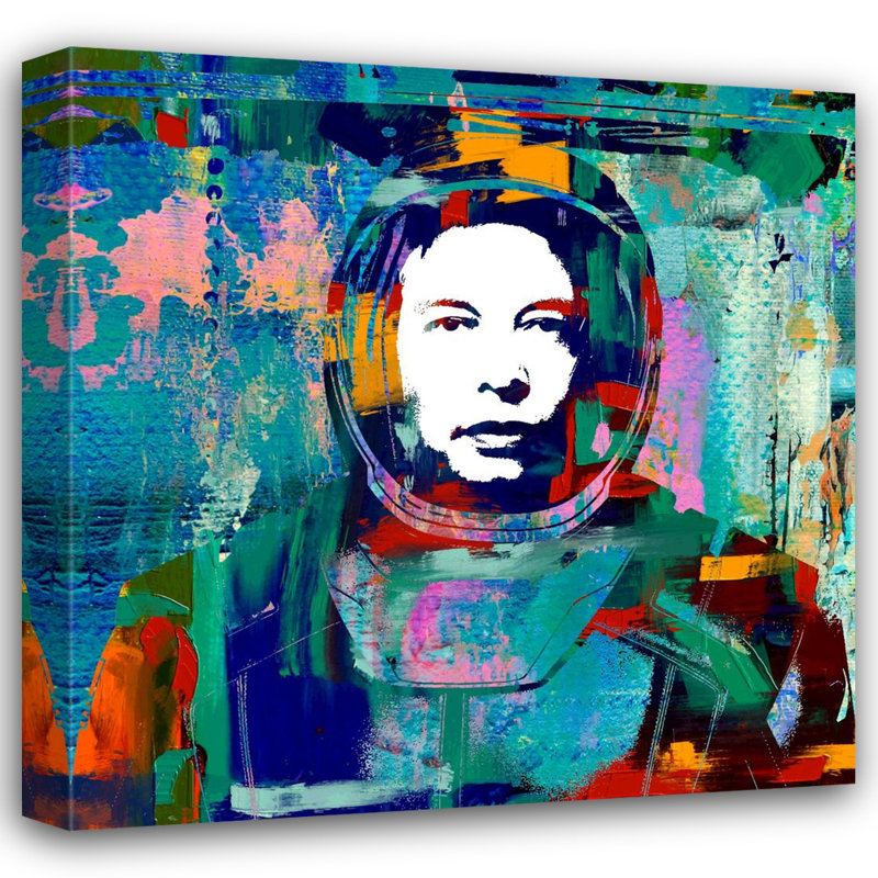 «Mars Man Elon Musk» par Stephen Chambers, impression sur toile tendue, L 30 po x H 30 po