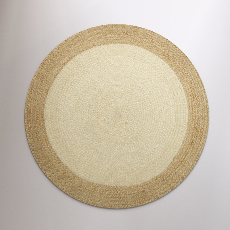 Kayleigh Hand-Braided Jute Area Rug, Round 5'