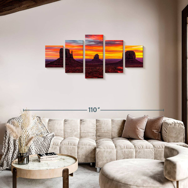 Alvord Monument Valley At Sunset, 34" H x 74" W