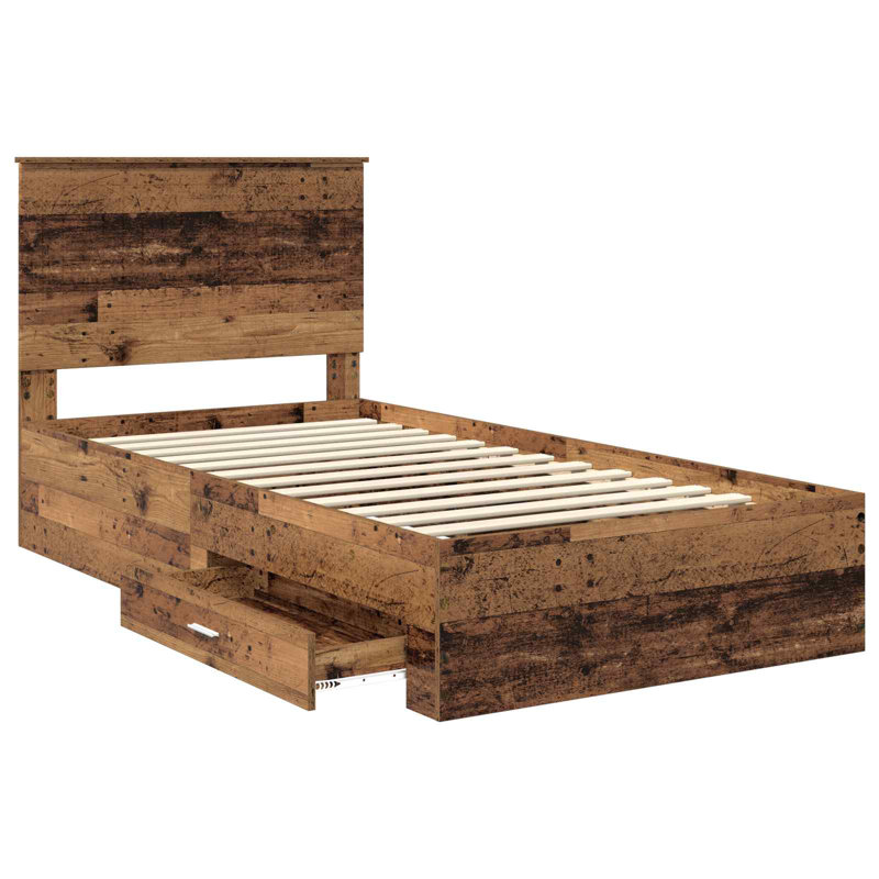 Bed, Old Wood, 100 x 200cm