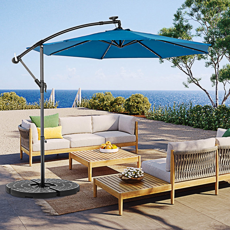 Parasol solaire solaire à DEL, Bleu très foncé