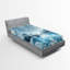 Drap-housse Ambesonne Lake_ Paysage de montagne Couronne populaire_ Ardoise bleu ciel bleu-95977103
