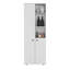 Riner Multistotage H 67 po avec 5 tablettes de rangement à 2 niveaux et 2 portes, blanc-1348965743