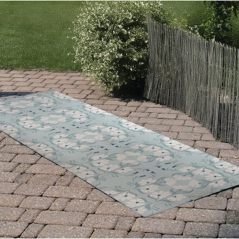 Tapis d'extérieur Groovy Flowers, Tapis de couloir 2 pi 6 po x 8 pi