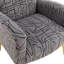 Fauteuil à oreilles en velours Citium-1807437126
