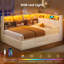 Lit de jour rembourré avec rangement-315291830