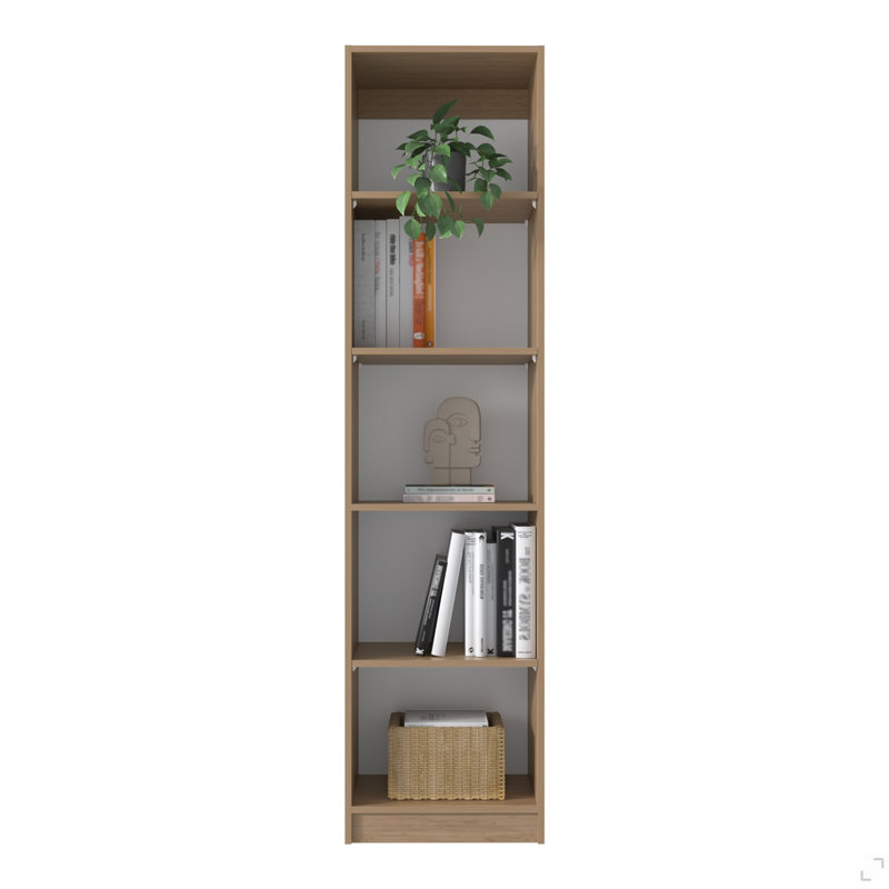Bibliothèque compacte avec plusieurs tablettes, Brun