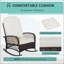 Chaise berçante en osier pour l'extérieur Outsunny