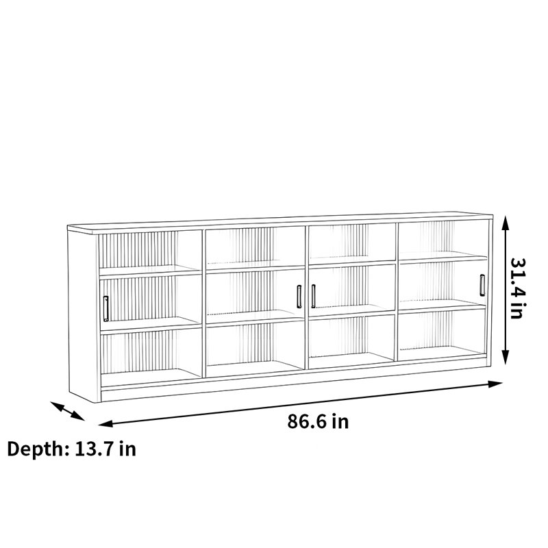 Florus, (3 tablettes) H 31,4 po x l 86,6 po x P 13,7 po