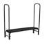 Support à bûches en acier robuste pour l'extérieur avec couvercle, grand support à bûches en acier pour patio / cour arrière, rangement en bois résistant aux intempéries avec conception ventilée, assemblage facile sans outils