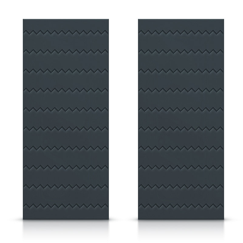 Portes de placard à panneaux, Gris anthracite, 60 po x 96 po