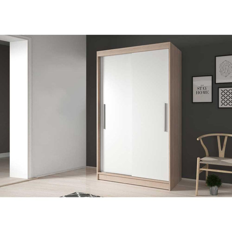 Haig 2 Door Wardrobe, Oak/White
