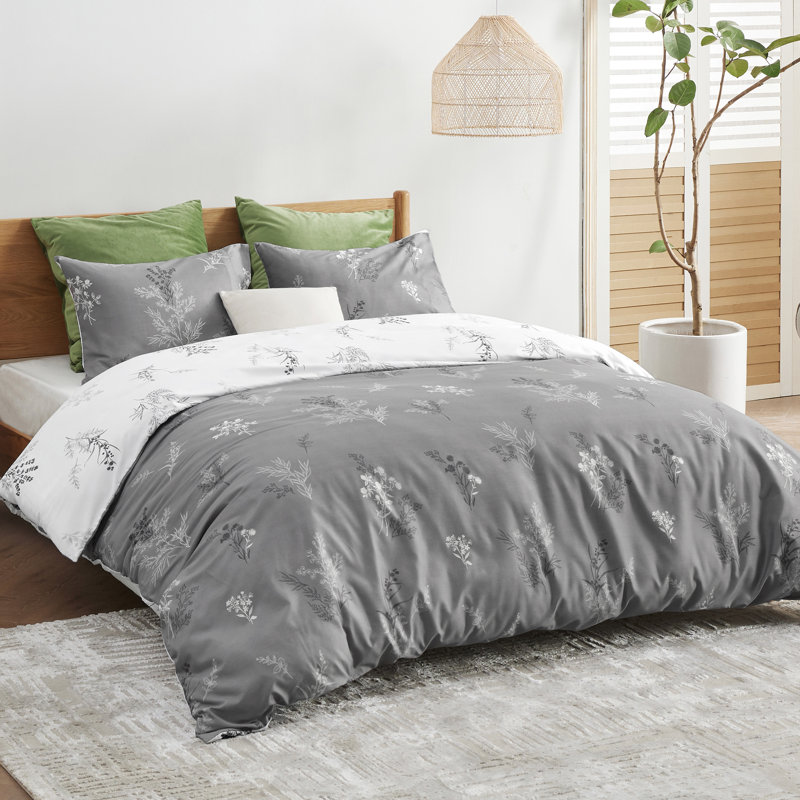 Bedsure Reversible Duvet Cover Set with Zipper Closure GentleSoft™️, Queen Duvet Cover + 2 Standard Pillowcases