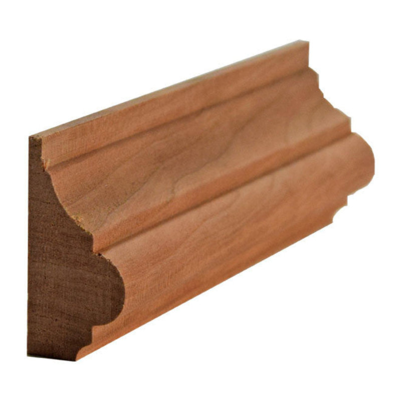 Moulure coloniale de 1-1 / 2 po de hauteur x 3/4 po. Sans finition, Cerisier