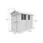 Total Sheds 4ft x 9ft Apex Garden Shed - Double Door - No Windows - Pressure Treated Timber - UK Manufactured