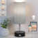 3-Colour Temperature Bedside Lamp Nightstand Lamp with USB A Port and C Port, Table Lamp for Bedroom with LED Bulb Small Lamps for Living Room (Grey)