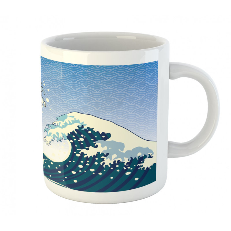 Grande tasse à café japanese wave