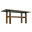 Ensemble de salle à manger moderne en bois de style Mid-Century pour 6 personnes avec table de salle à manger rectangulaire et chaises rembourrées Elowen