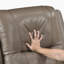 Canapé inclinable électrique double en cuir fleur de 81,5 po Lucien-532422988