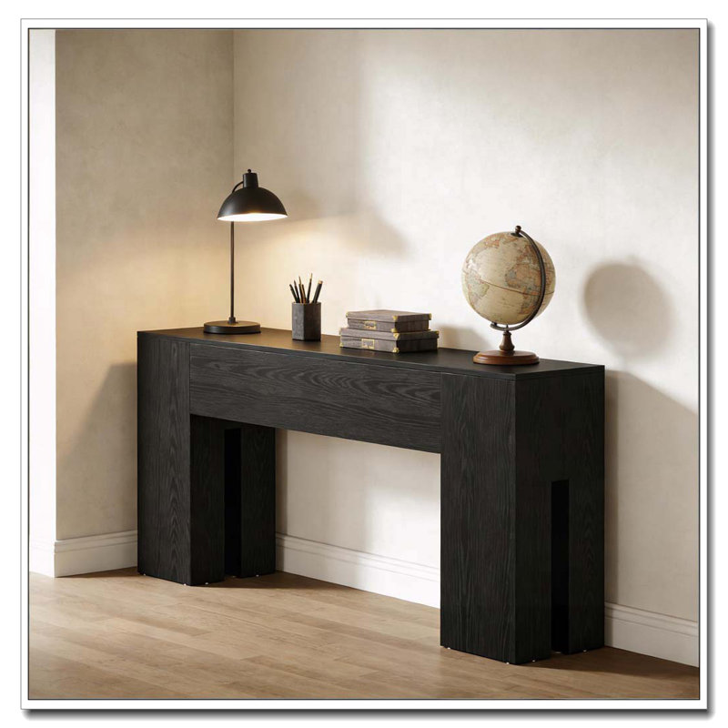 Console Table,Wooden Hallway Table, Black