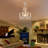 Chandelier Ceiling Fan With Remote And Light ,20 Inch Crystal Fan Light, Indoor Fan Ceiling With 6 Speed, Silent Reversible Motor