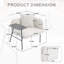 Confortable fauteuil de loisir rembourré avec petite table, pieds en métal et poches de rangement-133996146