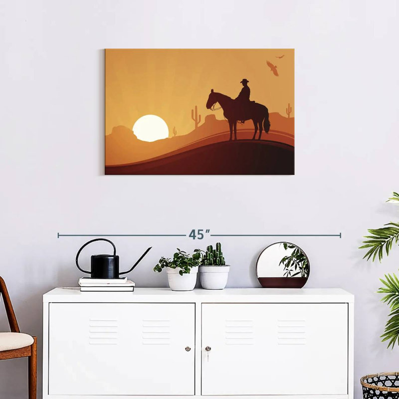 Lelar Desert Cowboy, 20" H x 30" W