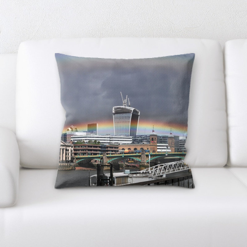 Street Life Microsuede Reversible Throw Pillow