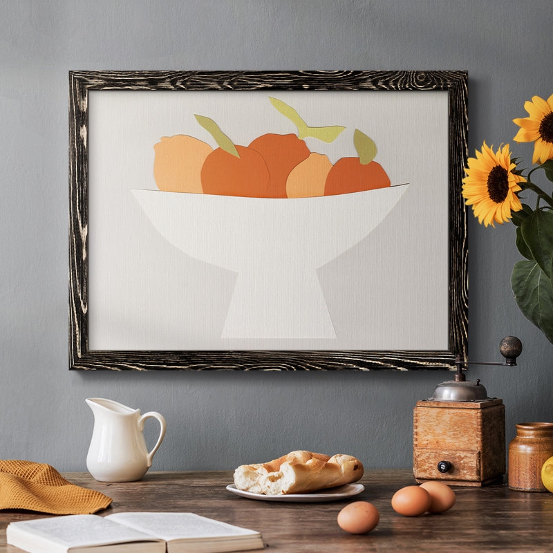 «Sumo Citrus I», reproduction d'art sur toile simple, Cadre noir, H 18 po x l 26 po x P 1,5 po