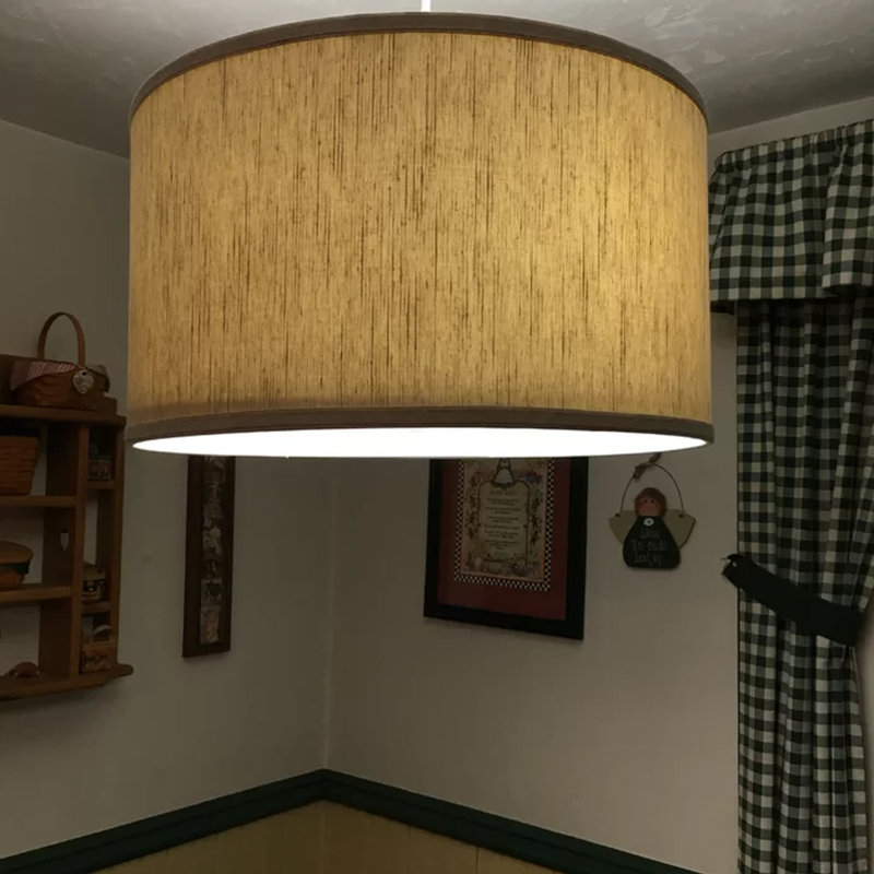 Luminaire suspendu tambour 2 lumières unique Letellier