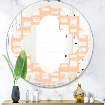 Miroir mural éclectique à motif de lignes abstraites Quatrefoil