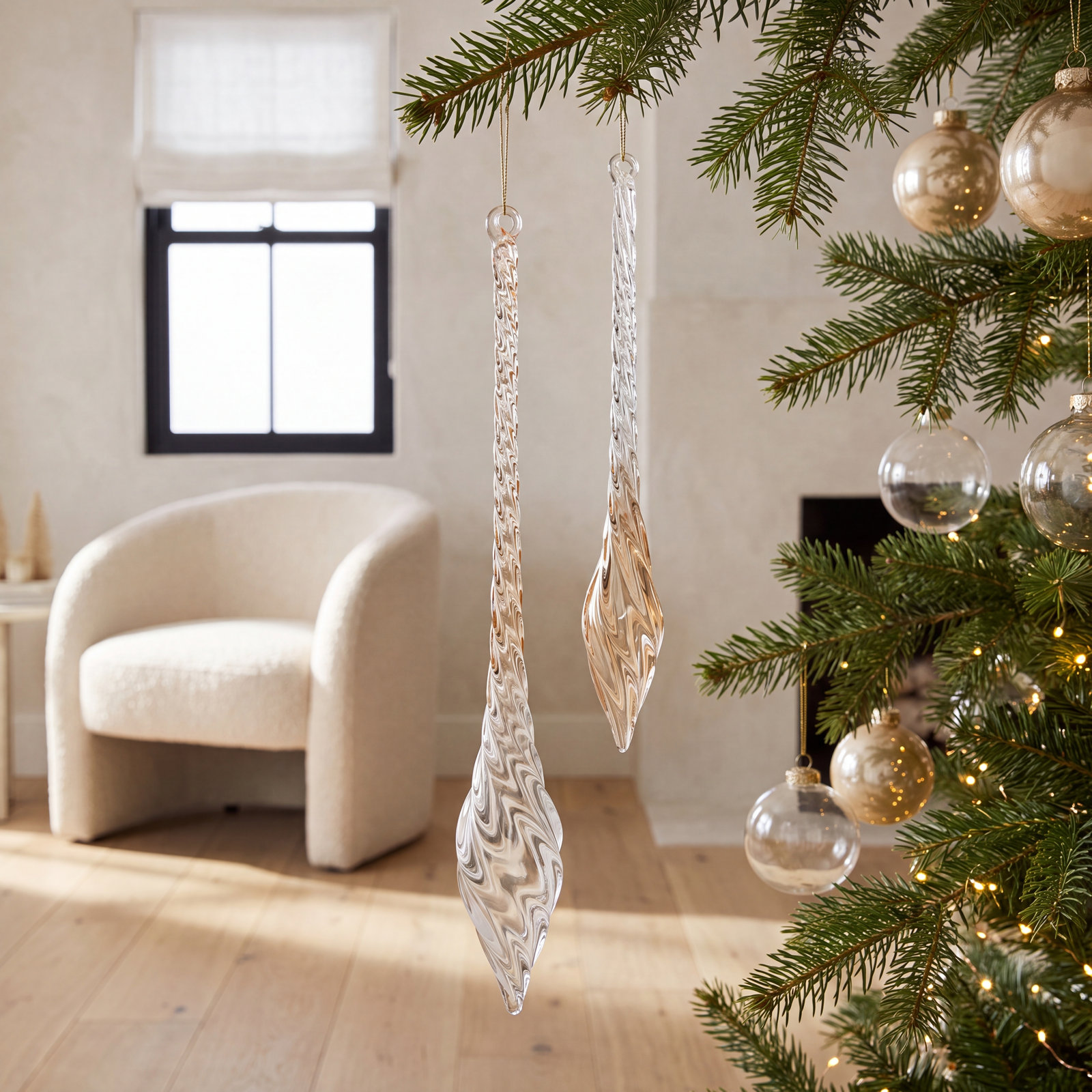 9" Glass Finial Ornament