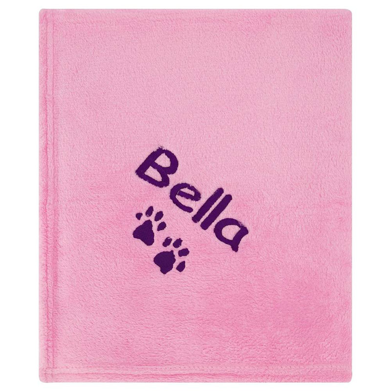 Outdoor Fleece Pet Blanket, 60" x 50", Pink, Yes