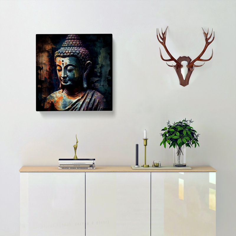 Buddha Post-Impressionism - No Frame Print, 35cm H x 35cm W x 3cm D