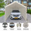 Tente de garage portative robuste 12 x 20 pour abri de rangement extérieur