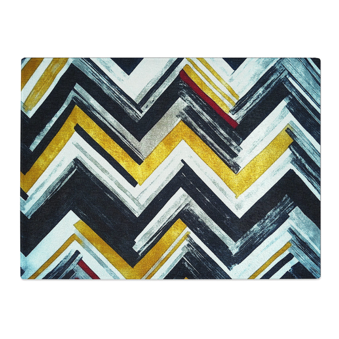 Chevron Pattern Vol.7  Glass Chopping Board