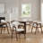 Mid-Century Modern Upholstered Dining Armchair, Fabric Seat & Back, Solid Wood Frame Dining Chair-1010894224