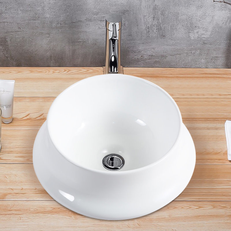 Lavabo vasque en céramique blanc