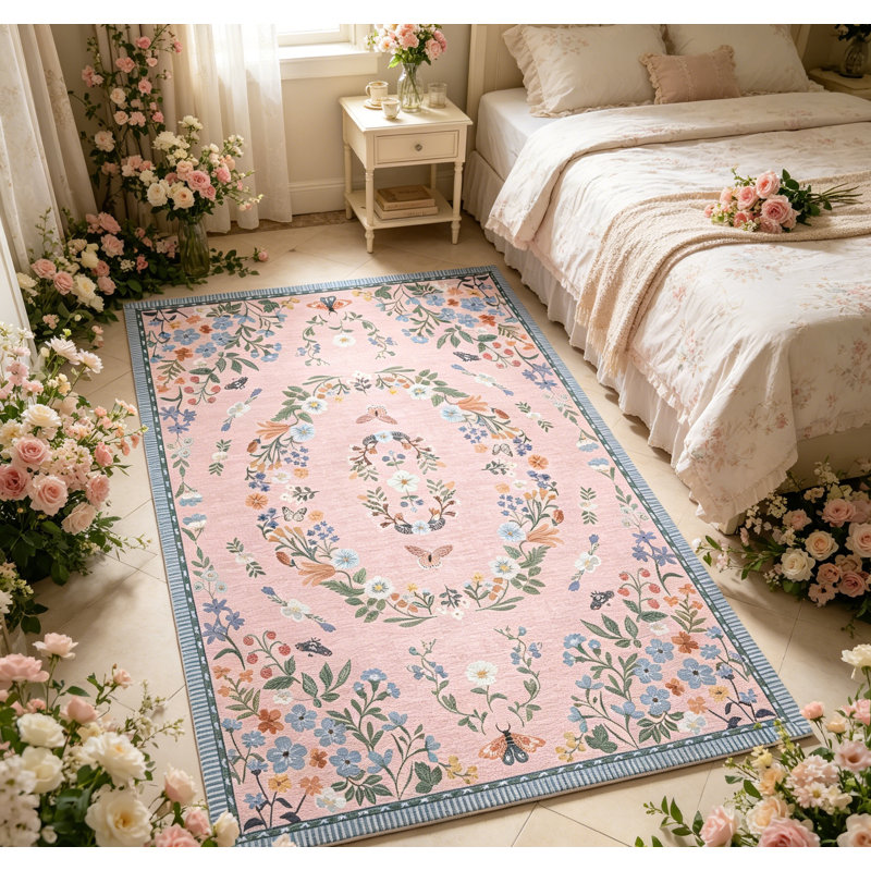 Tapis lavable à la machine Modern Modern, Pink